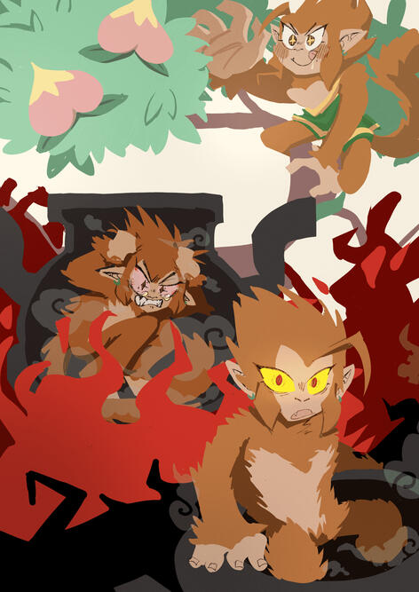 Monkey King Sequential Illustration Monkey King Sequential Illustration