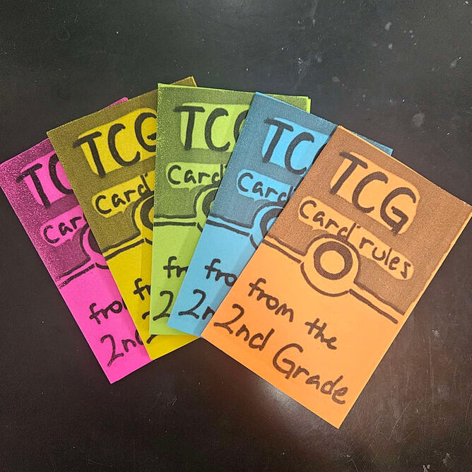 TCG Card Rules from the 2nd Grade 1-Page Zine TCG Card Rules from the 2nd Grade 1-Page Zine